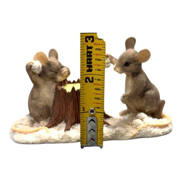 Dean Griff Charming Tails Silvestri The Snowball Fight Mice Winter Christmas - Picture 5 of 9